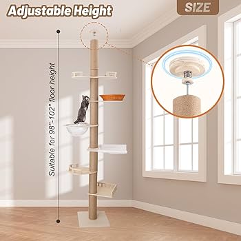 Amazon.com : Romiromi 98”-102” Floor to Ceiling Cat Tree
